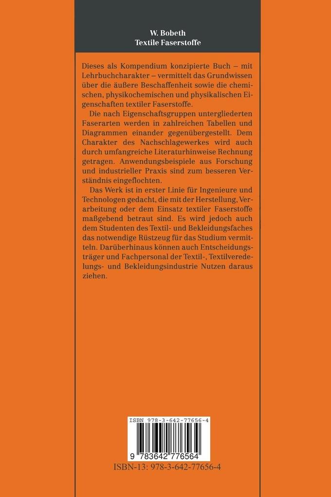 Weitere Ansicht: Textile Faserstoffe | Werner Berger, Heidemarie Faulstich, Peter Fischer, Adolf Heger, Hans-Jörg Jacobasch