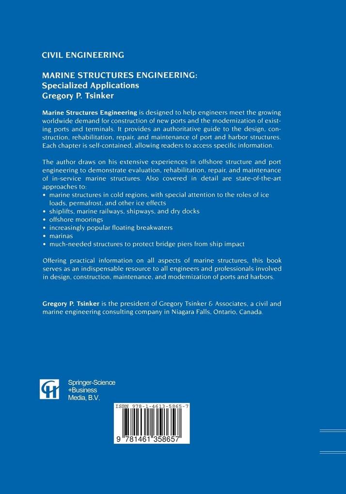Weitere Ansicht: Marine Structures Engineering: Specialized Applications | Gregory Tsinker