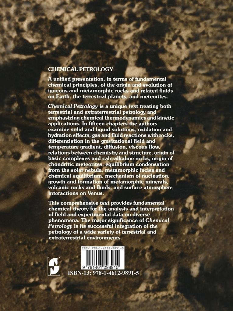Weitere Ansicht: Chemical Petrology | R. F. Mueller, S. K. Saxena, Surendra K. Saxena