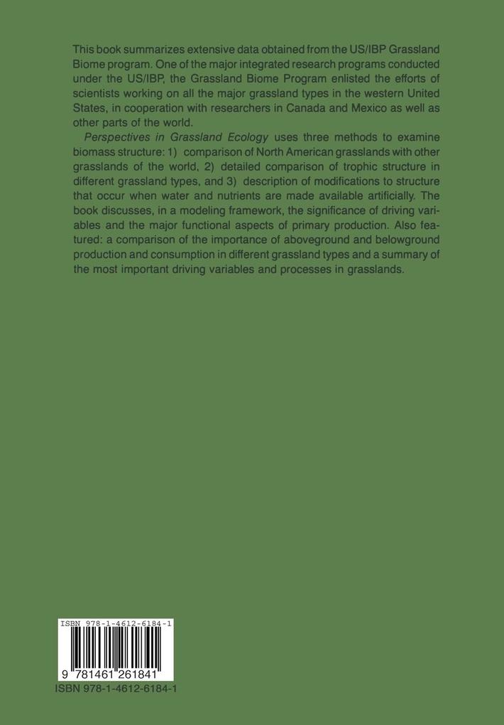 Weitere Ansicht: Perspectives in Grassland Ecology