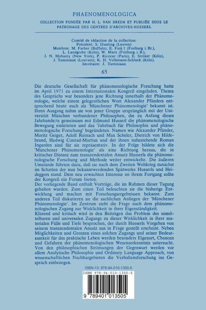 Weitere Ansicht: Die Münchener Phänomenologie