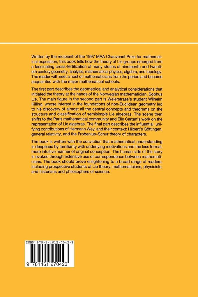 Weitere Ansicht: Emergence of the Theory of Lie Groups | Thomas Hawkins