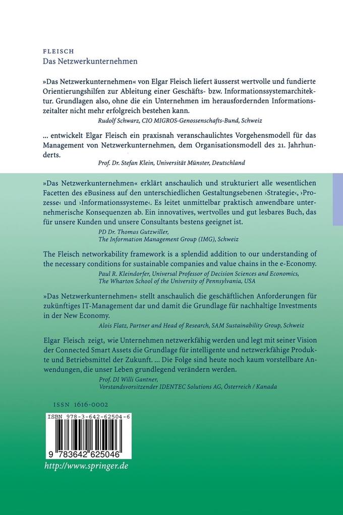 Weitere Ansicht: Das Netzwerkunternehmen | Elgar Fleisch