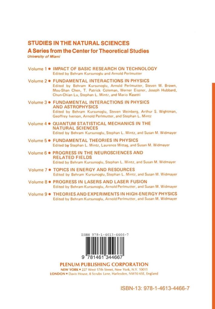 Weitere Ansicht: Theories and Experiments in High-Energy Physics | Arnold Perlmutter, Susan M. Widmayer