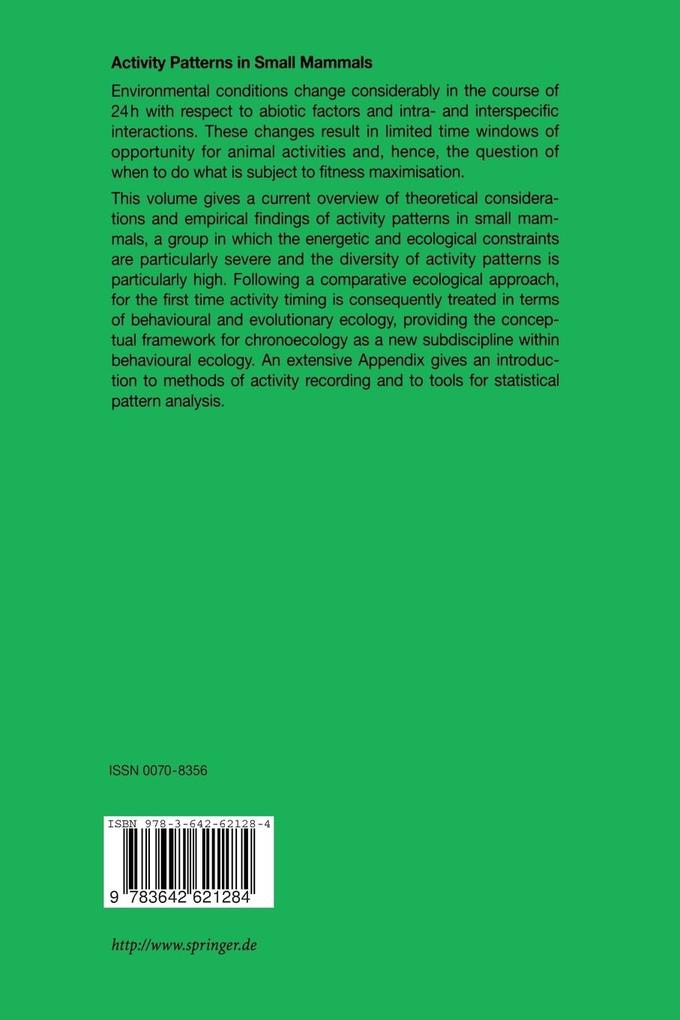 Weitere Ansicht: Activity Patterns in Small Mammals