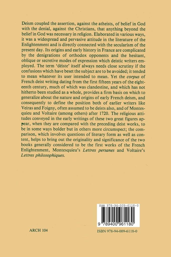 Weitere Ansicht: Early Deism in France | C. J. Betts