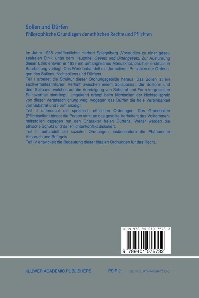 Weitere Ansicht: Sollen Und Dürfen | E. Spiegelberg