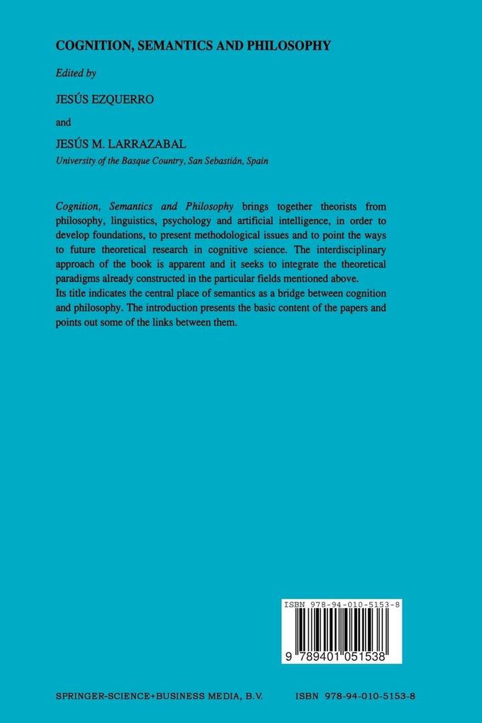 Weitere Ansicht: Cognition, Semantics and Philosophy