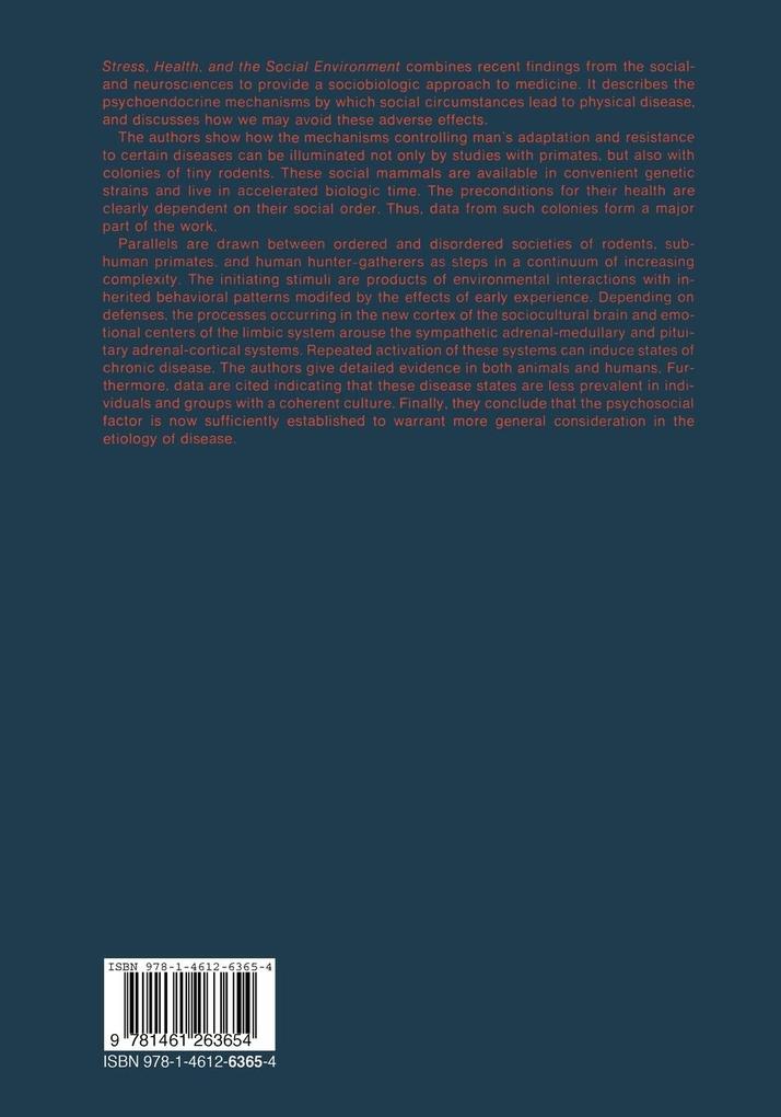 Weitere Ansicht: Stress, Health, and the Social Environment | J. P. Henry, P. M. Stephens