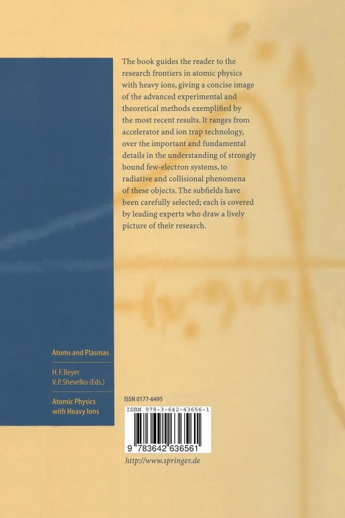 Weitere Ansicht: Atomic Physics with Heavy Ions