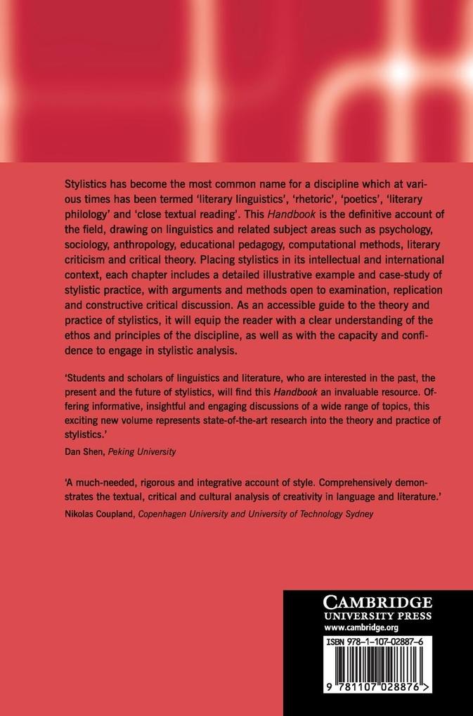Weitere Ansicht: The Cambridge Handbook of Stylistics