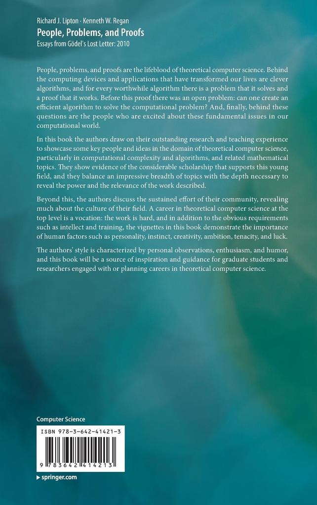 Weitere Ansicht: People, Problems, and Proofs | Richard J. Lipton, Kenneth W. Regan