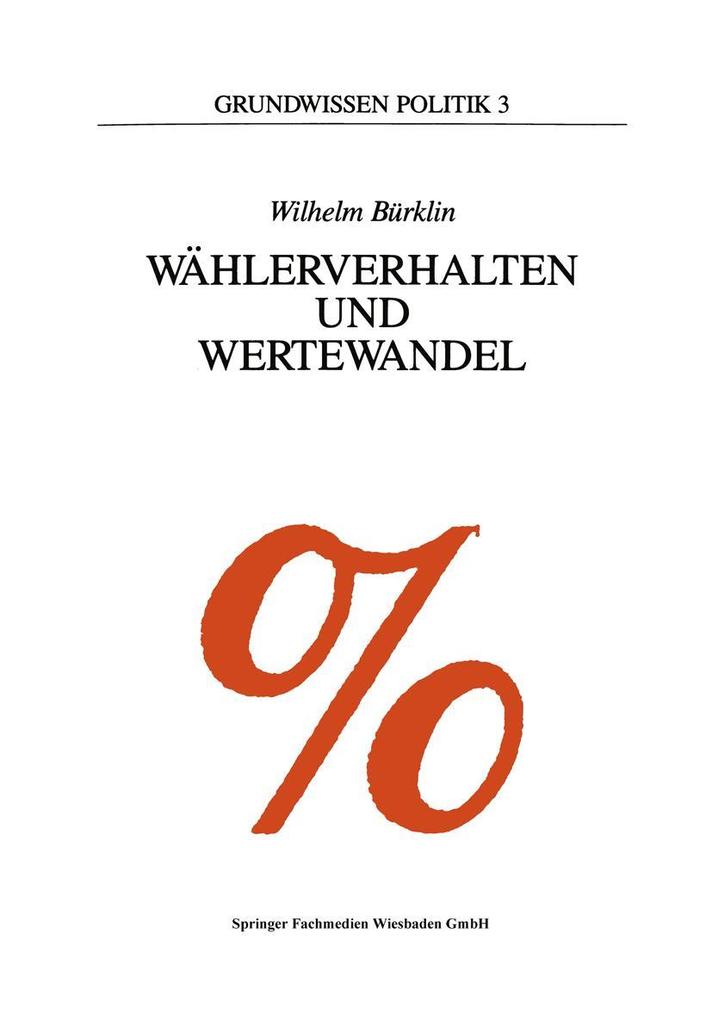 Produktbild: Wählerverhalten und Wertewandel | Wilhelm Bürklin