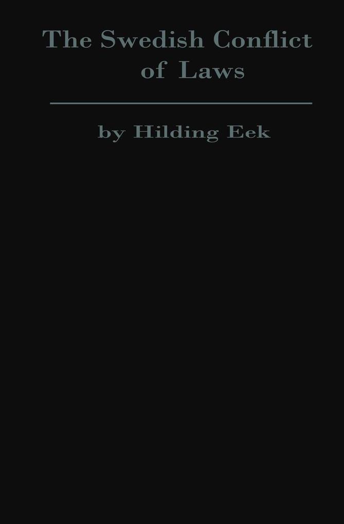 Produktbild: The Swedish Conflict of Laws | Hilding Eek