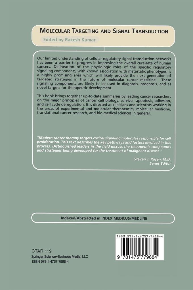 Weitere Ansicht: Molecular Targeting and Signal Transduction
