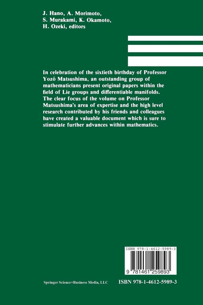 Weitere Ansicht: Manifolds and Lie Groups