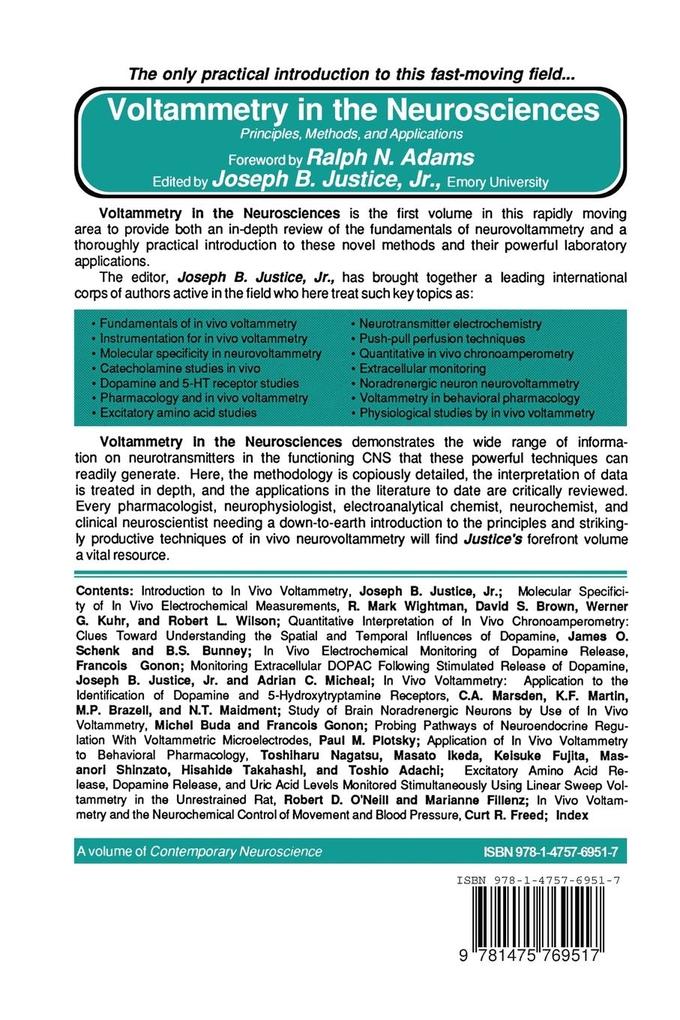Weitere Ansicht: Voltammetry in the Neurosciences | Jr. Justice, Justice