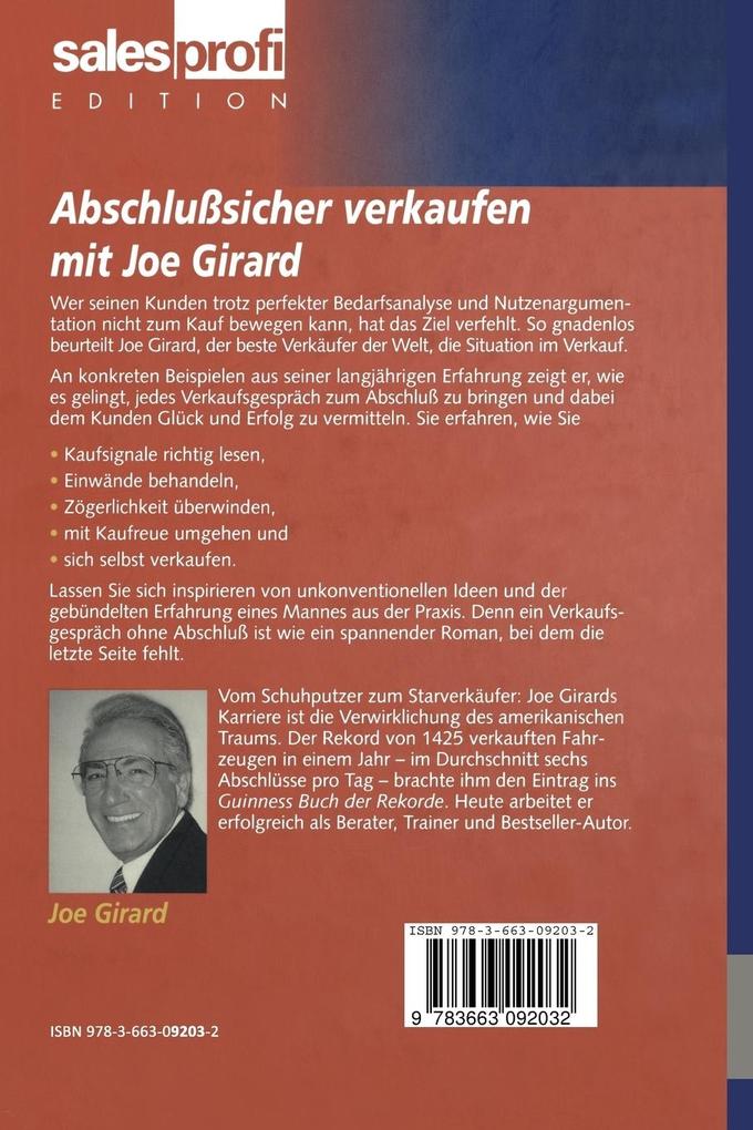 Weitere Ansicht: Abschlußsicher verkaufen mit Joe Girard | Joe Girard
