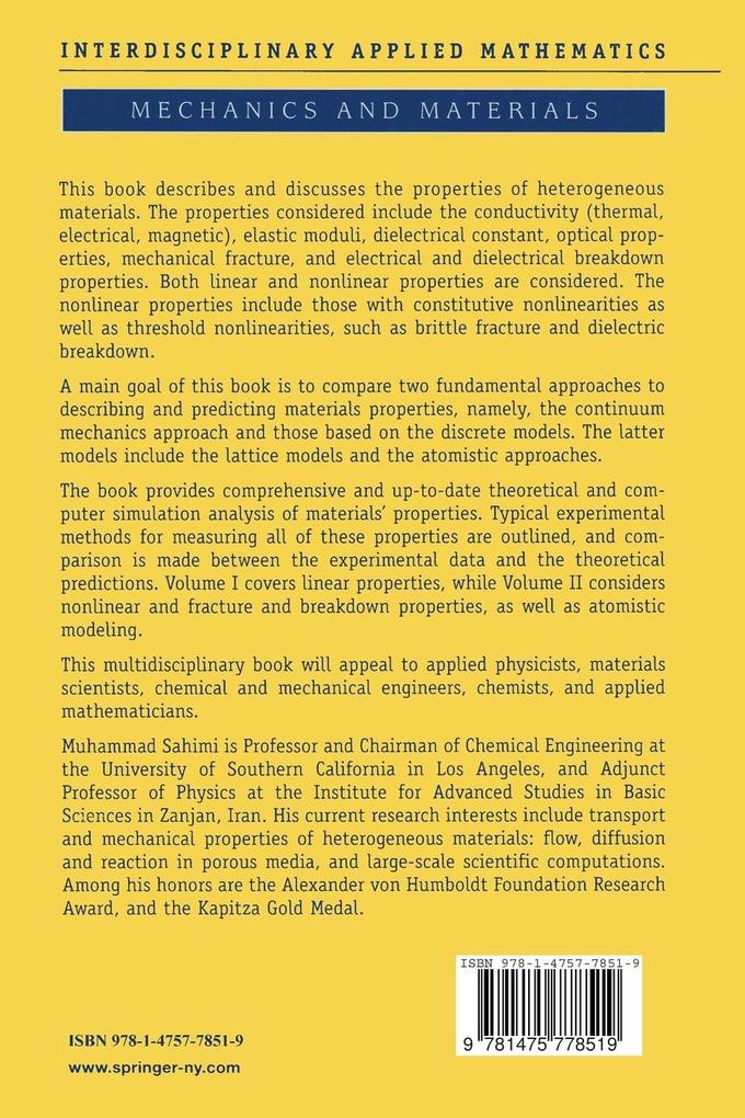 Weitere Ansicht: Heterogeneous Materials I | Muhammad Sahimi