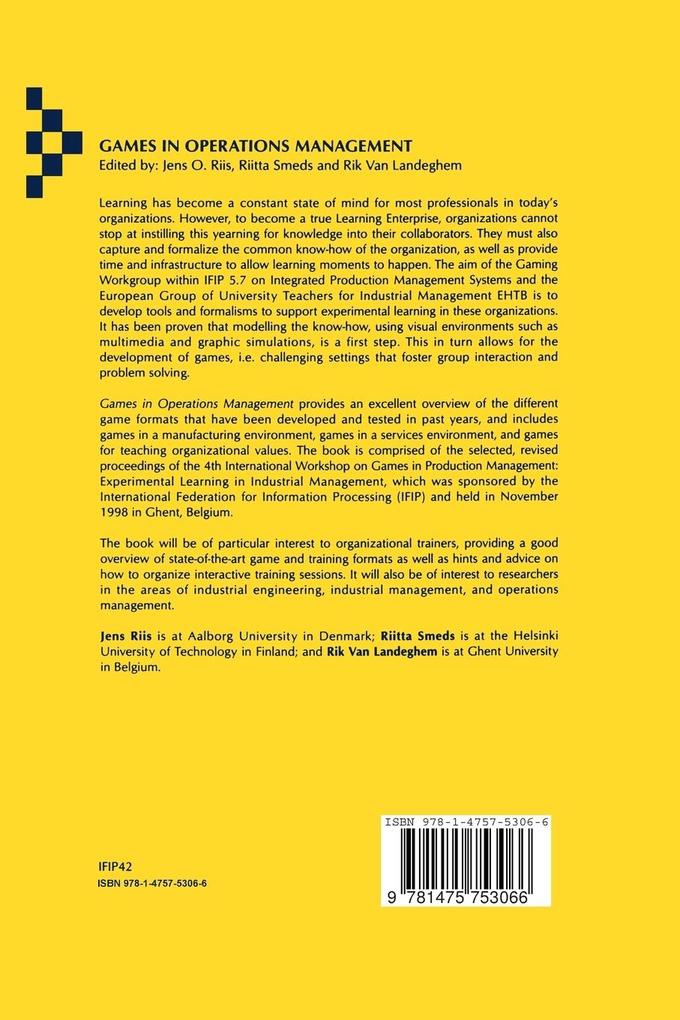 Weitere Ansicht: Games in Operations Management
