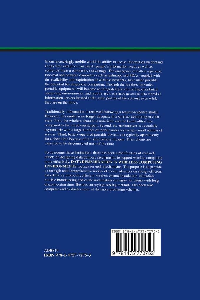 Weitere Ansicht: Data Dissemination in Wireless Computing Environments | Beng Chin Ooi, Kian-Lee Tan