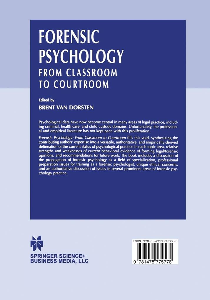 Weitere Ansicht: Forensic Psychology