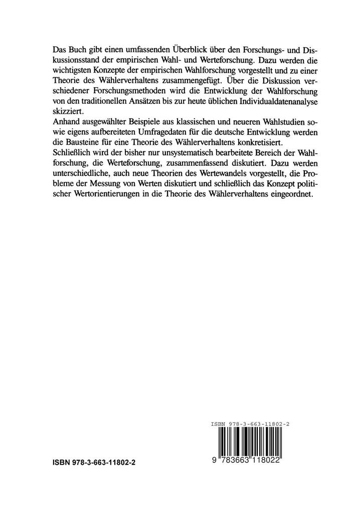 Weitere Ansicht: Wählerverhalten und Wertewandel | Wilhelm Bürklin