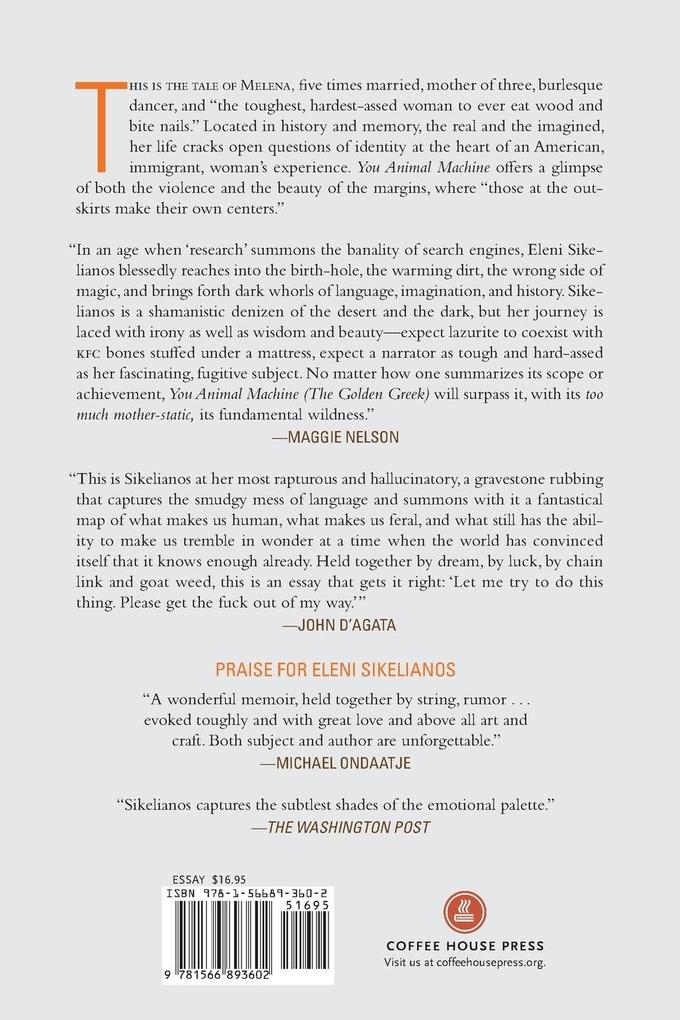 Weitere Ansicht: You Animal Machine | Eleni Sikelianos