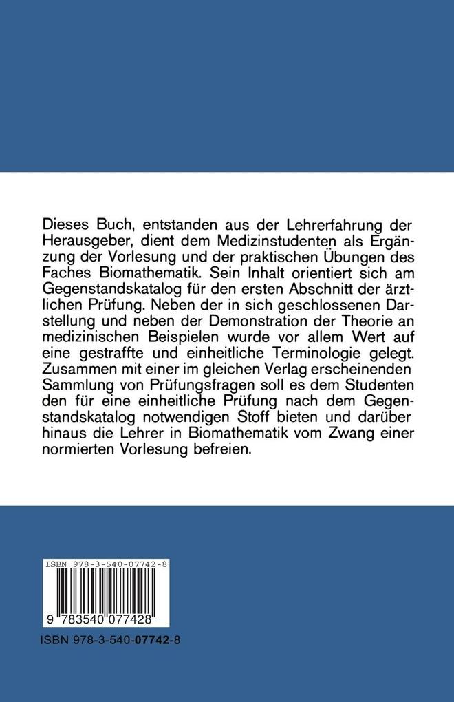 Weitere Ansicht: Biomathematik für Mediziner