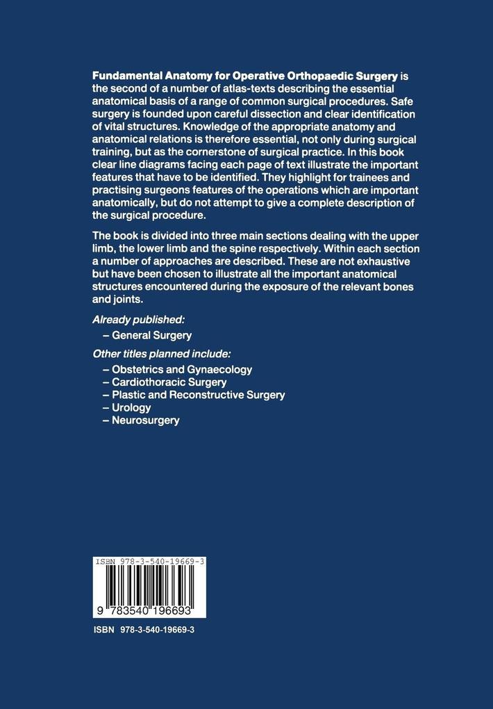 Weitere Ansicht: Fundamental Anatomy for Operative Orthopaedic Surgery | S. T. Donell, A. W. F. Lettin, Simon T. Donell, Alan W. F. Lettin