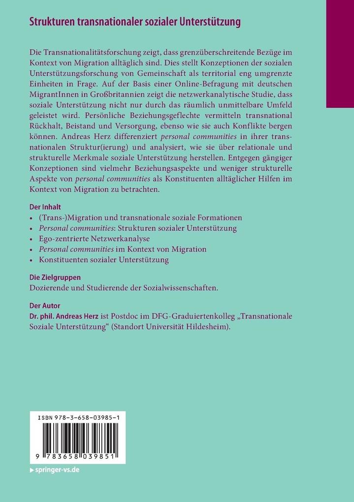 Weitere Ansicht: Strukturen transnationaler sozialer Unterstützung | Andreas Herz
