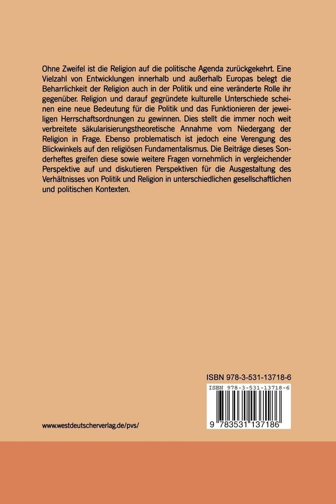Weitere Ansicht: Politik und Religion | Michael Kreile, Herfried Münkler, Manfred G. Schmidt