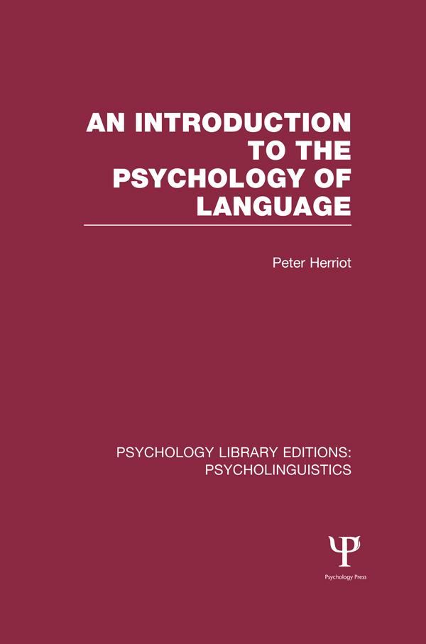 An Introduction to the Psychology of Language (PLE: Psycholinguistics).pdf
