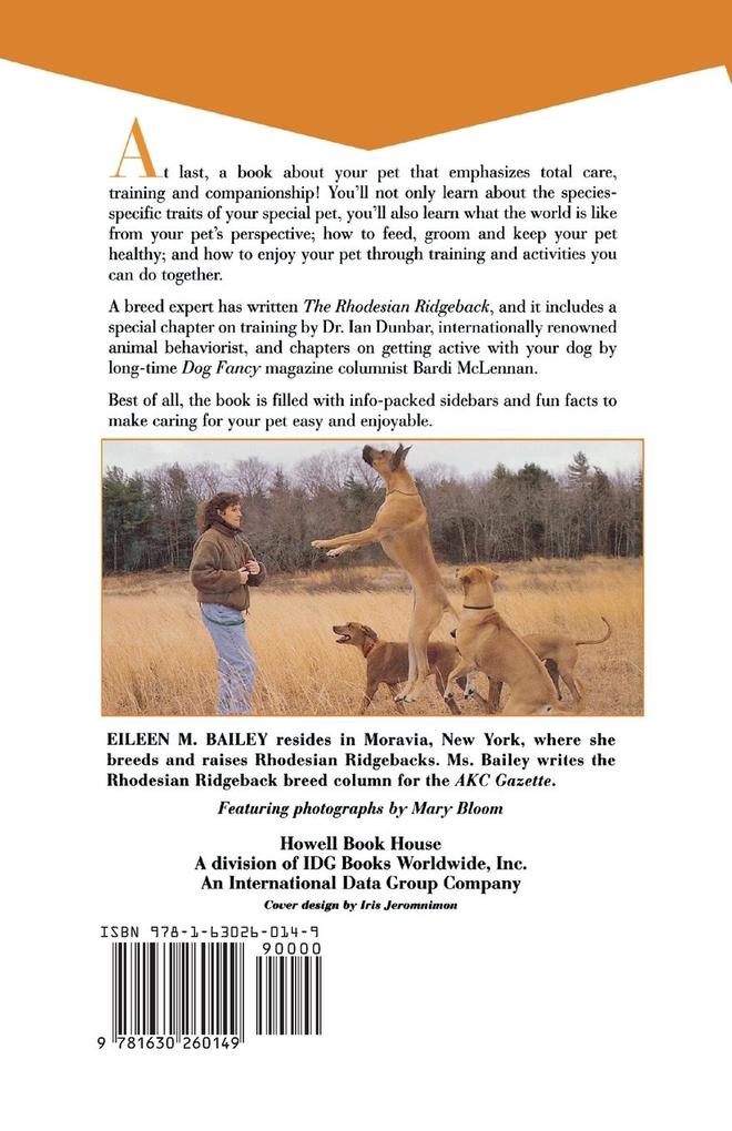 Weitere Ansicht: The Rhodesian Ridgeback | Eileen M Bailey