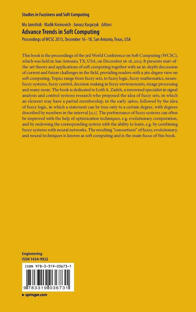 Weitere Ansicht: Advance Trends in Soft Computing