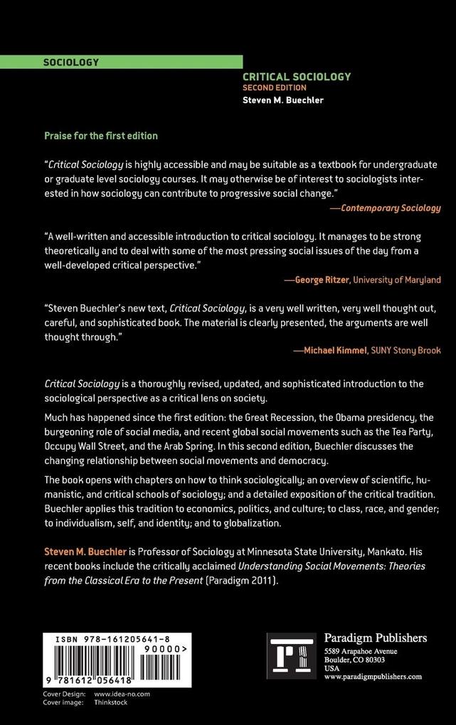 Weitere Ansicht: Critical Sociology | Steven M. Buechler