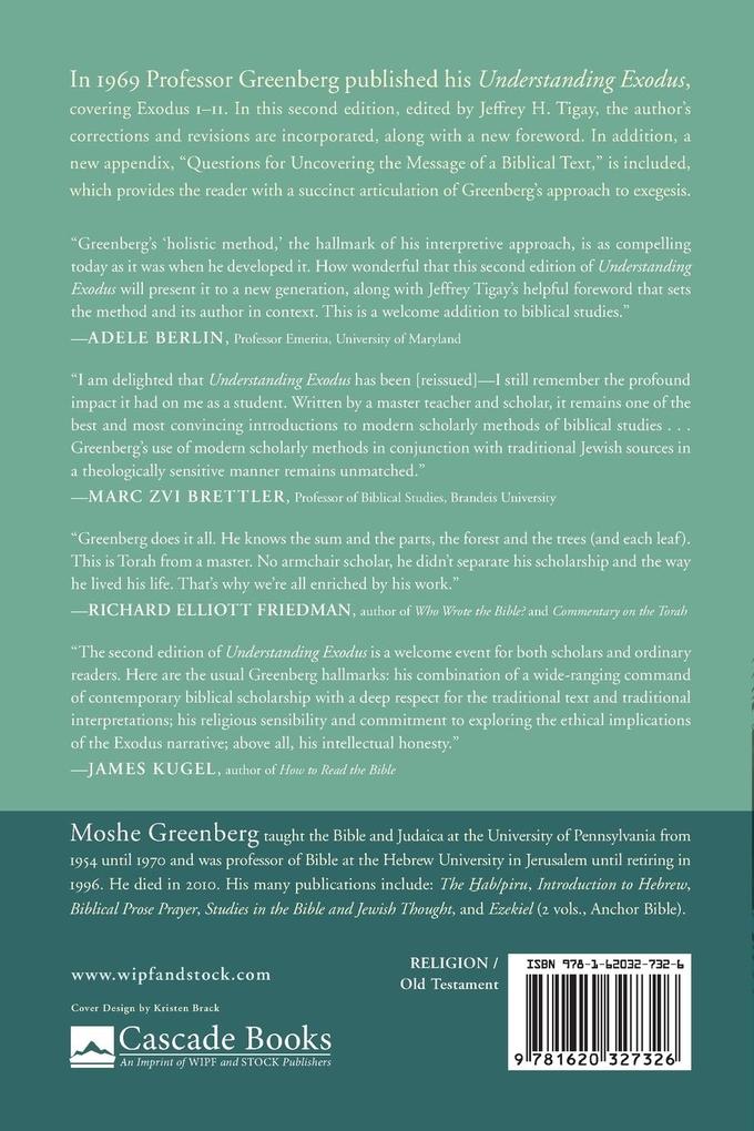 Weitere Ansicht: Understanding Exodus, Second Edition | Moshe Greenberg