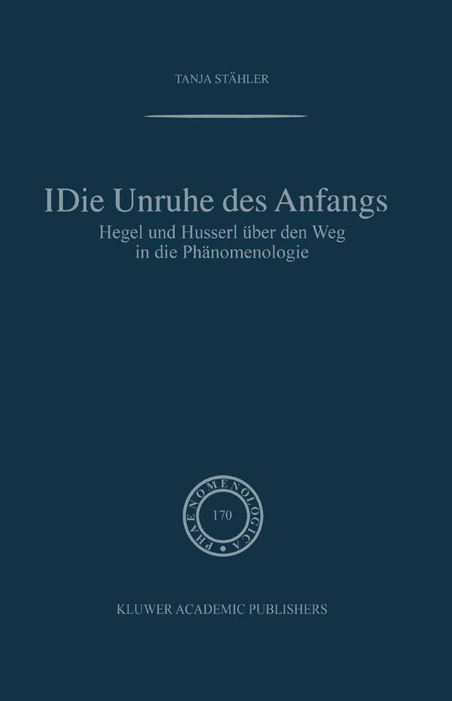 Produktbild: Die Unruhe Des Anfangs | Tanja Stähler