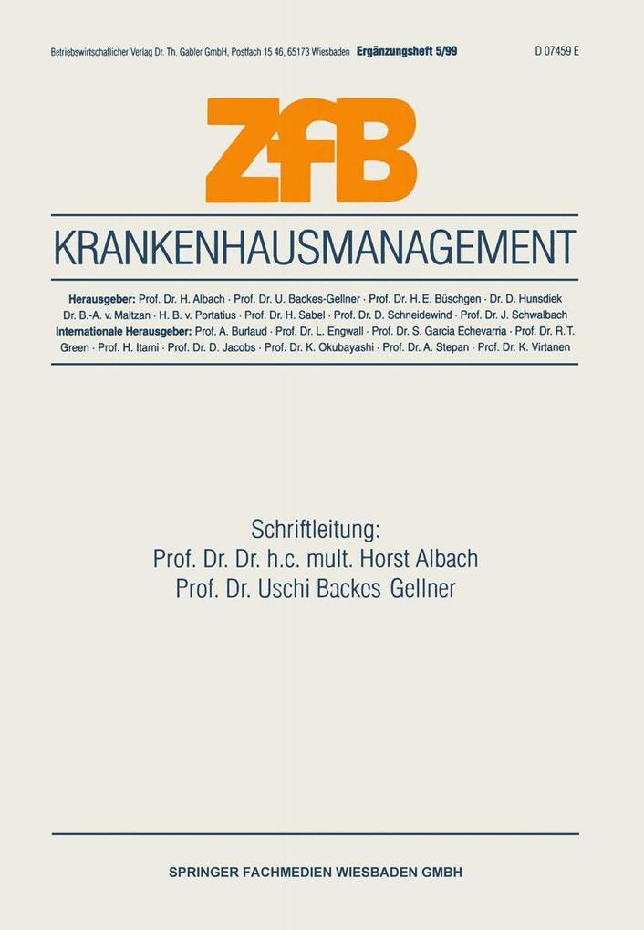Produktbild: Krankenhausmanagement