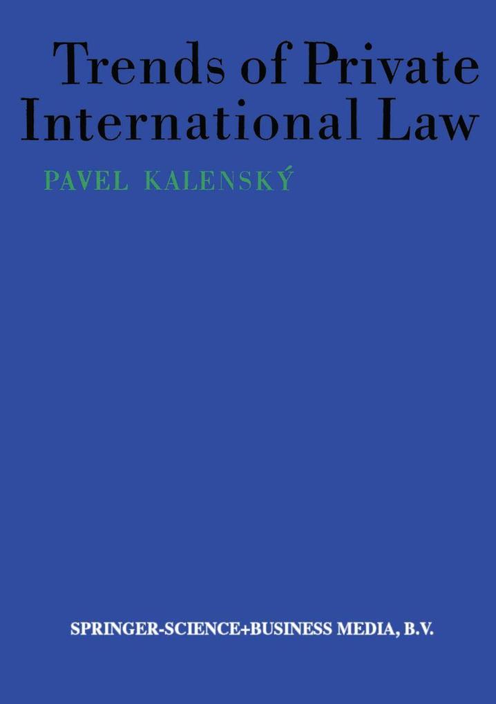 Produktbild: Trends of Private International Law | Pavel Kalensky