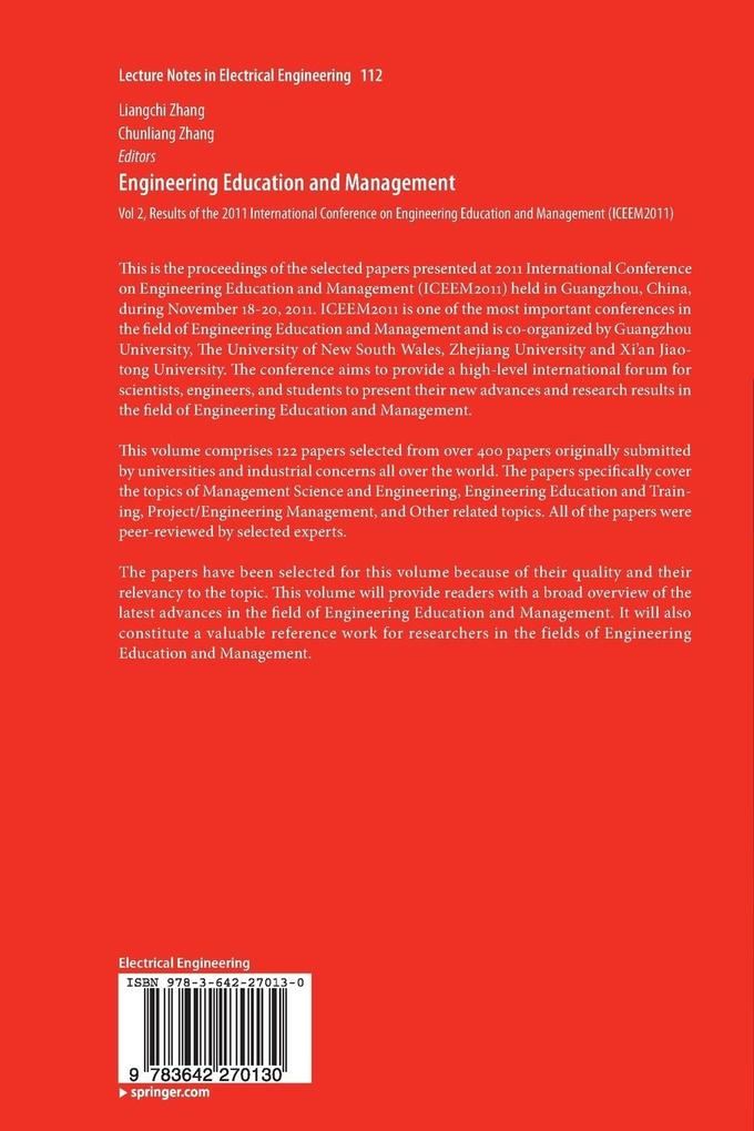 Weitere Ansicht: Engineering Education and Management