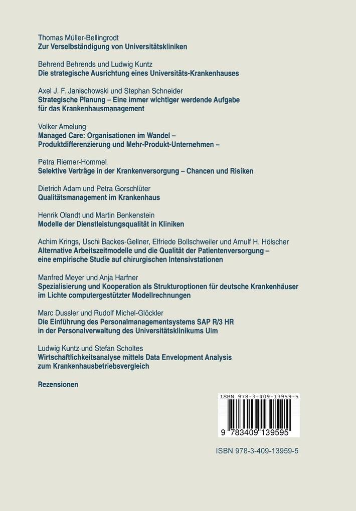 Weitere Ansicht: Krankenhausmanagement
