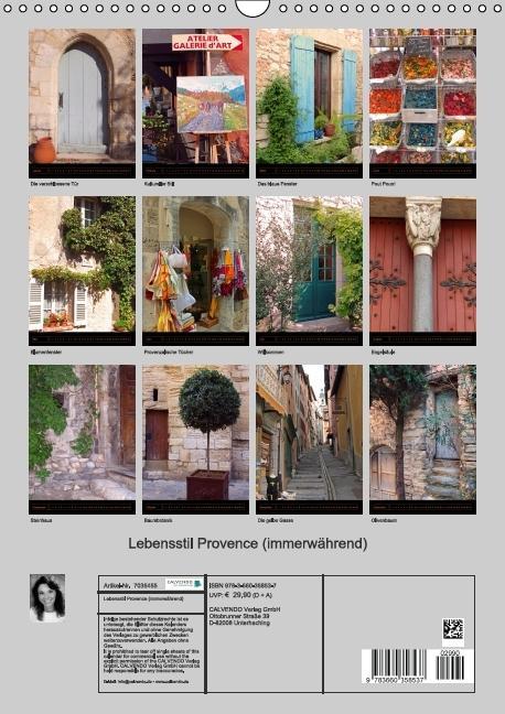 Weitere Ansicht: Lebensstil Provence (immerwährend) (Wandkalender immerwährend DIN A3 hoch) | Gabi Kaula