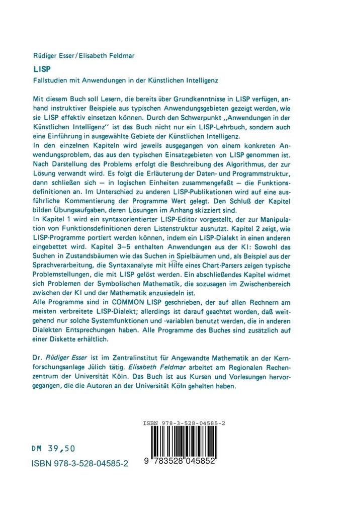 Weitere Ansicht: LISP | Rüdiger Esser