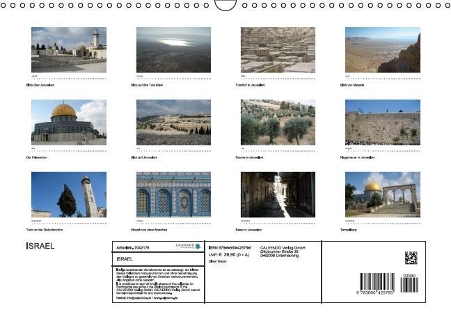 Weitere Ansicht: ISRAEL (Wandkalender immerwährend DIN A3 quer) | Oliver Weyer