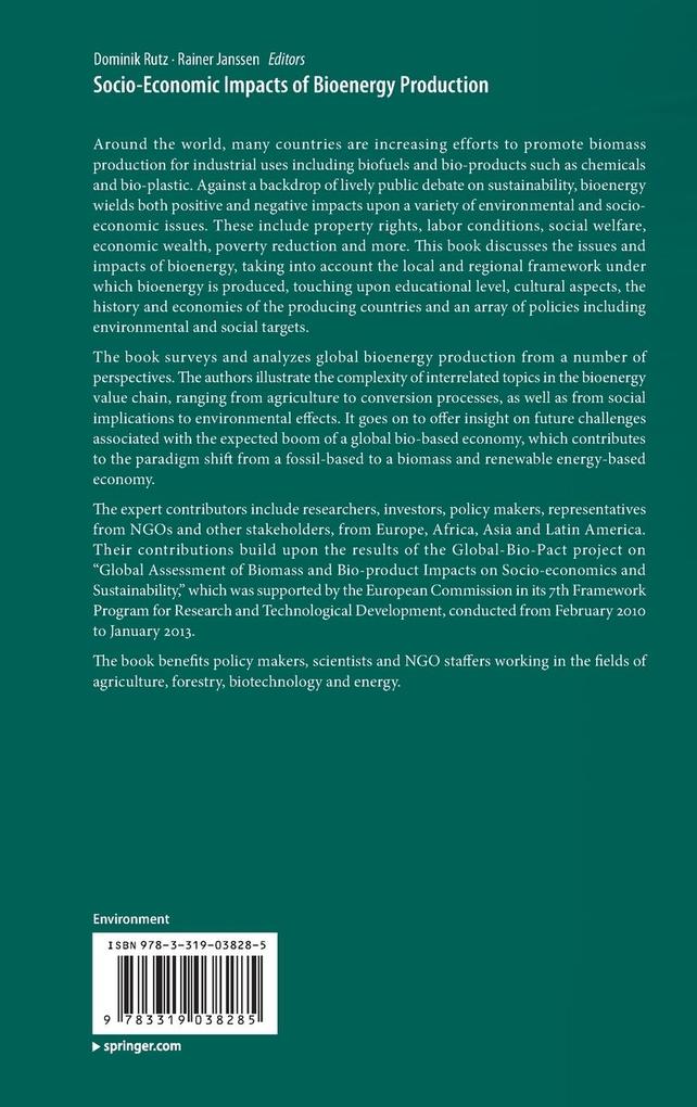 Weitere Ansicht: Socio-Economic Impacts of Bioenergy Production