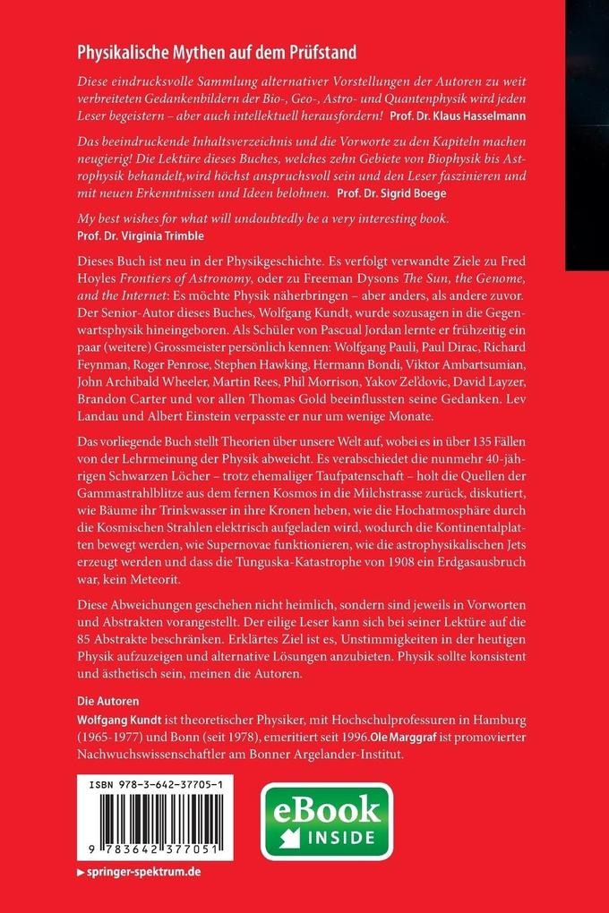 Weitere Ansicht: Physikalische Mythen auf dem Prüfstand | Wolfgang Kundt, Ole Marggraf