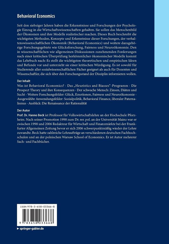Weitere Ansicht: Behavioral Economics | Hanno Beck