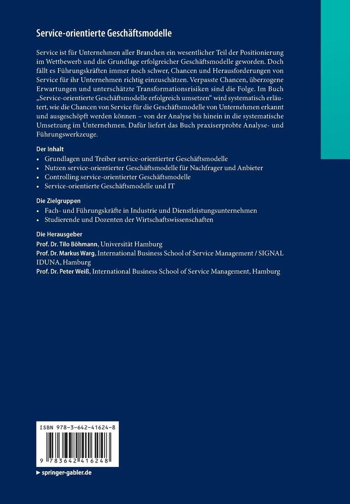 Weitere Ansicht: Service-orientierte Geschäftsmodelle