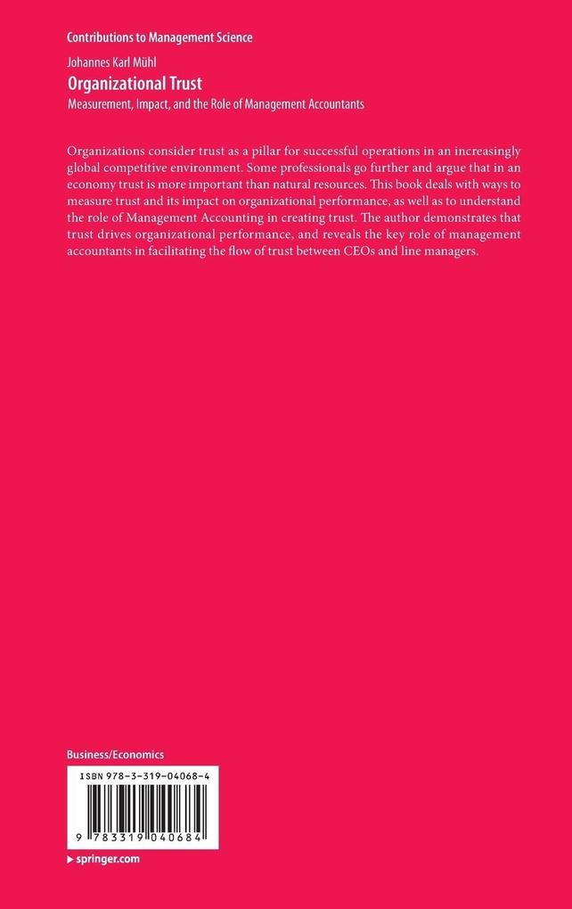 Weitere Ansicht: Organizational Trust | Johannes Karl Mühl